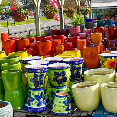 Drew's Garden pottery & contact info